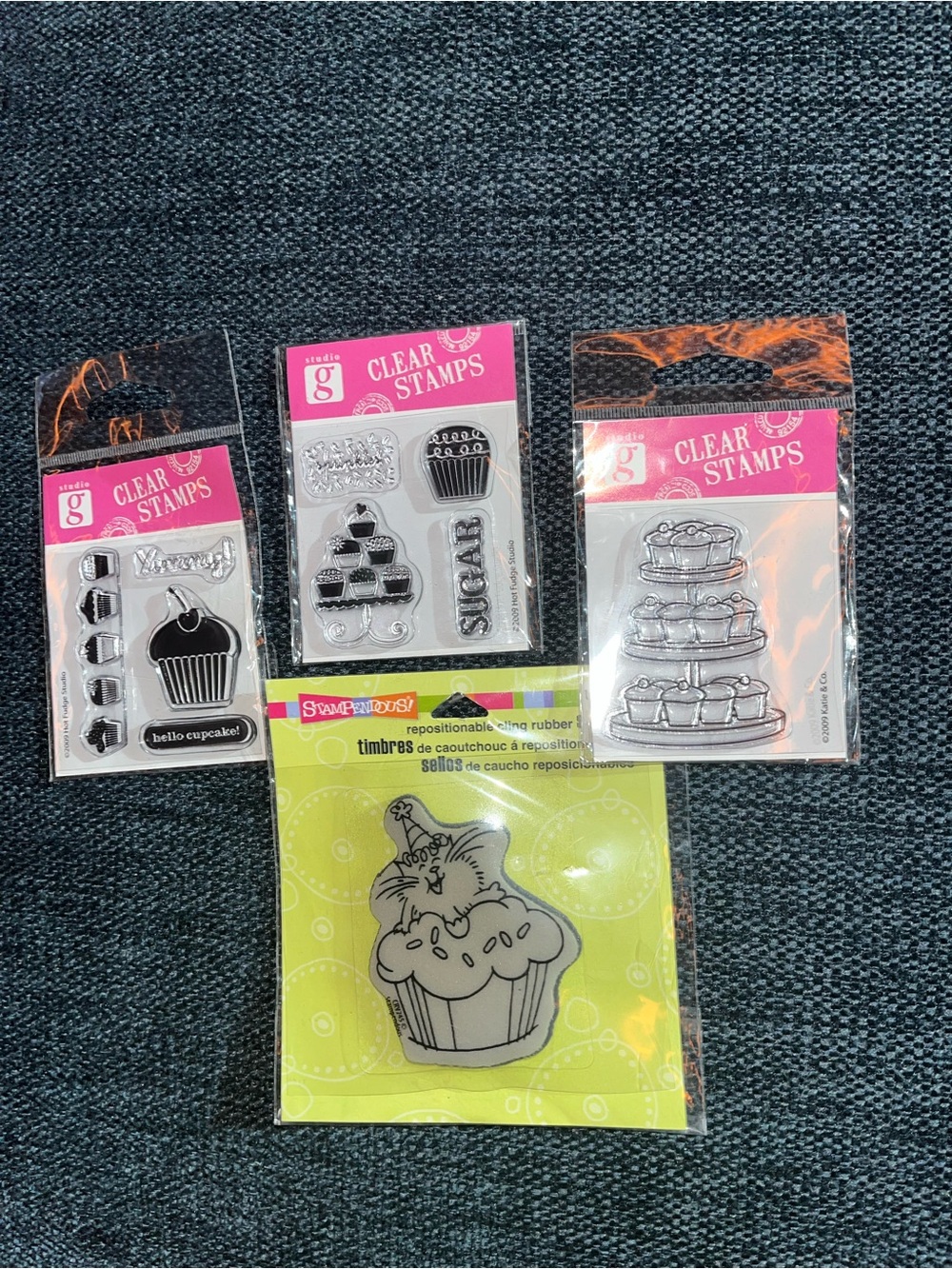 NIP Studio g Clear Stamps - Stampendous Cupcake Designs Bundle